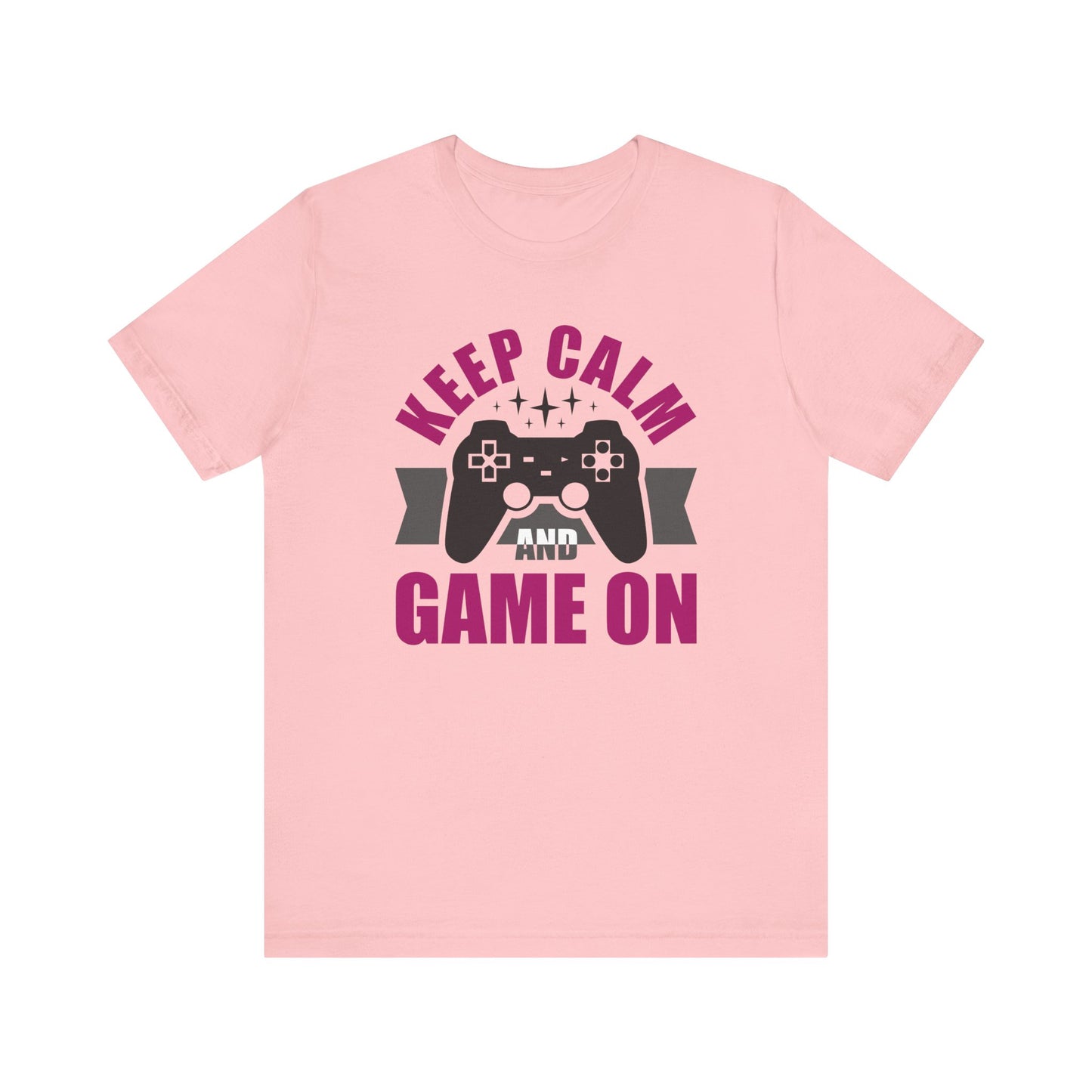 Keep Calm And Game On T-shirt, Keep Calm Tshirt, Gameboy Shirt, Gaming Unisex Shirt, Game Crewneck Shirt, Short Sleeve Tee, Gift for Him