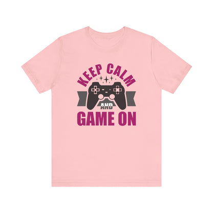 Keep Calm And Game On T-shirt, Keep Calm Tshirt, Gameboy Shirt, Gaming Unisex Shirt, Game Crewneck Shirt, Short Sleeve Tee, Gift for Him