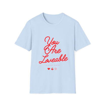 Empowering 'You Are Loveable' T-shirt | Positive Affirmation Tee