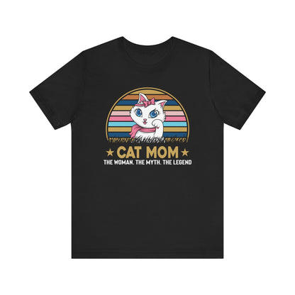 Cat Mom T-shirt, Cat Lover Tshirt, Animal Cat Shirt, Pet Lover Unisex Shirt, Crewneck Shirt, Short Sleeve Tee, Gift for Her