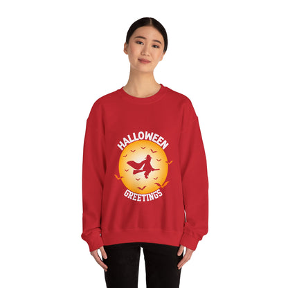 Halloween Greetings - Spooky Season Crewneck Sweatshirt - Men's and Women's Sizes - Halloween Apparel - Scary Halloween Shirt