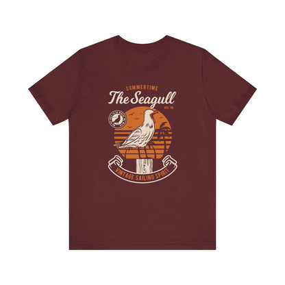 Summer Time The Seagull T-shirt, Summer Tshirt, Seagull Shirt, Unisex Shirt, Crewneck Shirt, Short Sleeve Tee, Gift for Him, Gift for Her