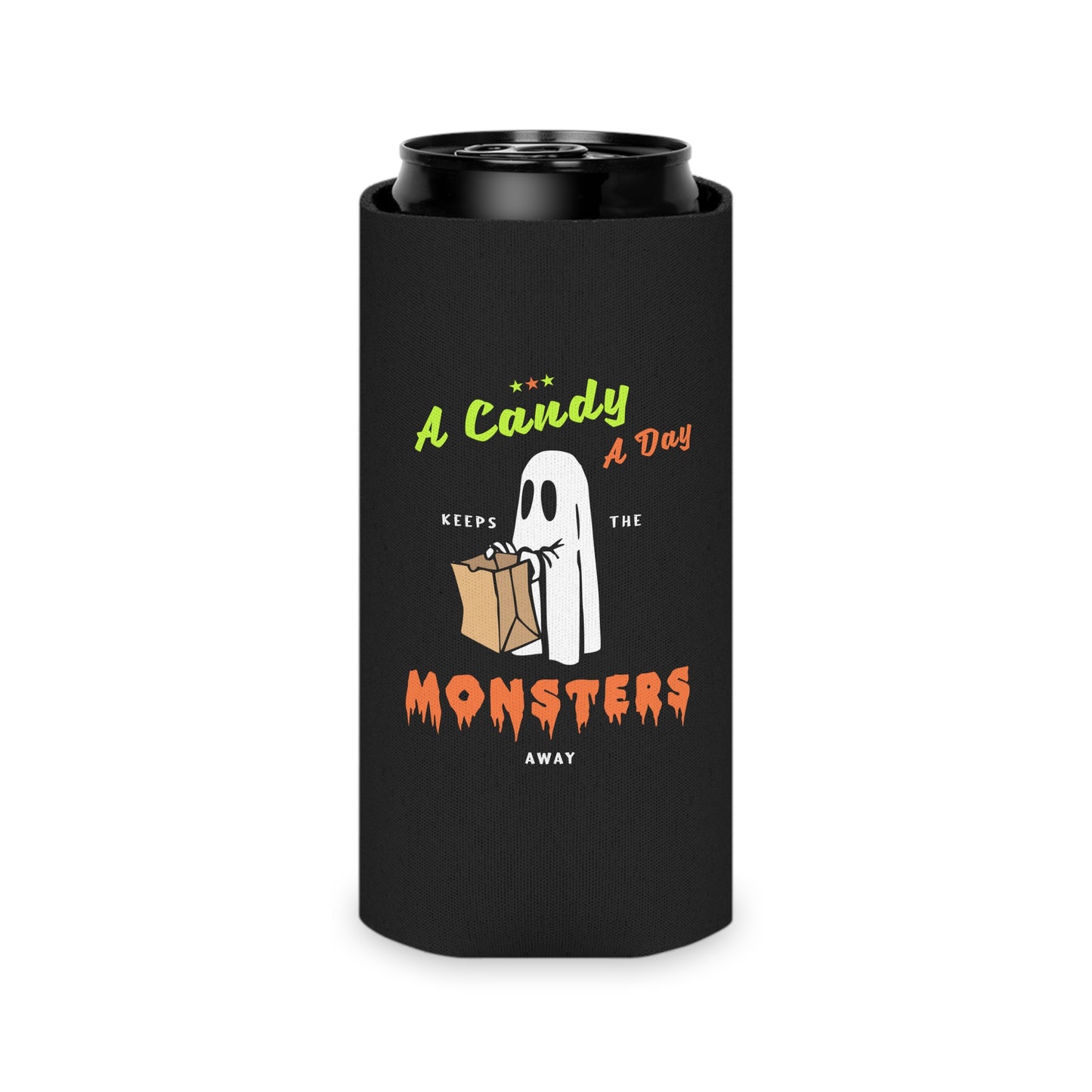 Candy A Day Keeps the Monsters Away Can Cooler