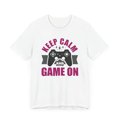 Keep Calm And Game On T-shirt, Keep Calm Tshirt, Gameboy Shirt, Gaming Unisex Shirt, Game Crewneck Shirt, Short Sleeve Tee, Gift for Him