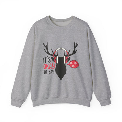 Festive Moose DJ Sweatshirt.  Embrace the Holiday Vibes!