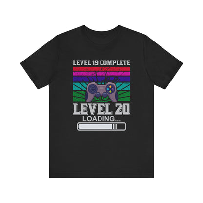 Level 19 Complete T-shirt, Gameboy Tshirt, Gaming Shirt, Game Lover Unisex Shirt, Crewneck Shirt, Short Sleeve Tee, Gift for Him