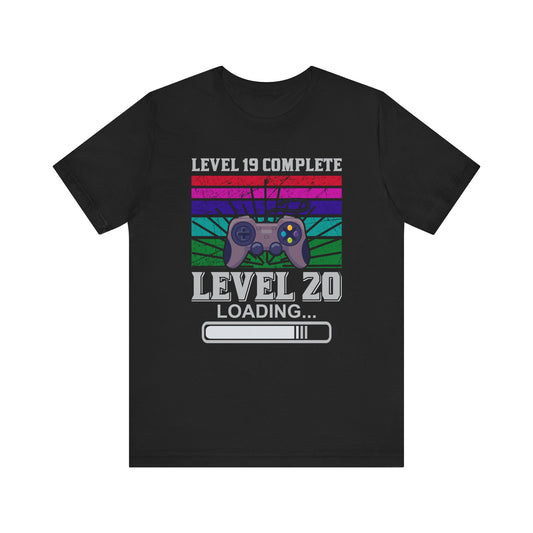 Level 19 Complete T-shirt, Gameboy Tshirt, Gaming Shirt, Game Lover Unisex Shirt, Crewneck Shirt, Short Sleeve Tee, Gift for Him