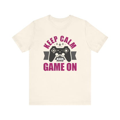 Keep Calm And Game On T-shirt, Keep Calm Tshirt, Gameboy Shirt, Gaming Unisex Shirt, Game Crewneck Shirt, Short Sleeve Tee, Gift for Him