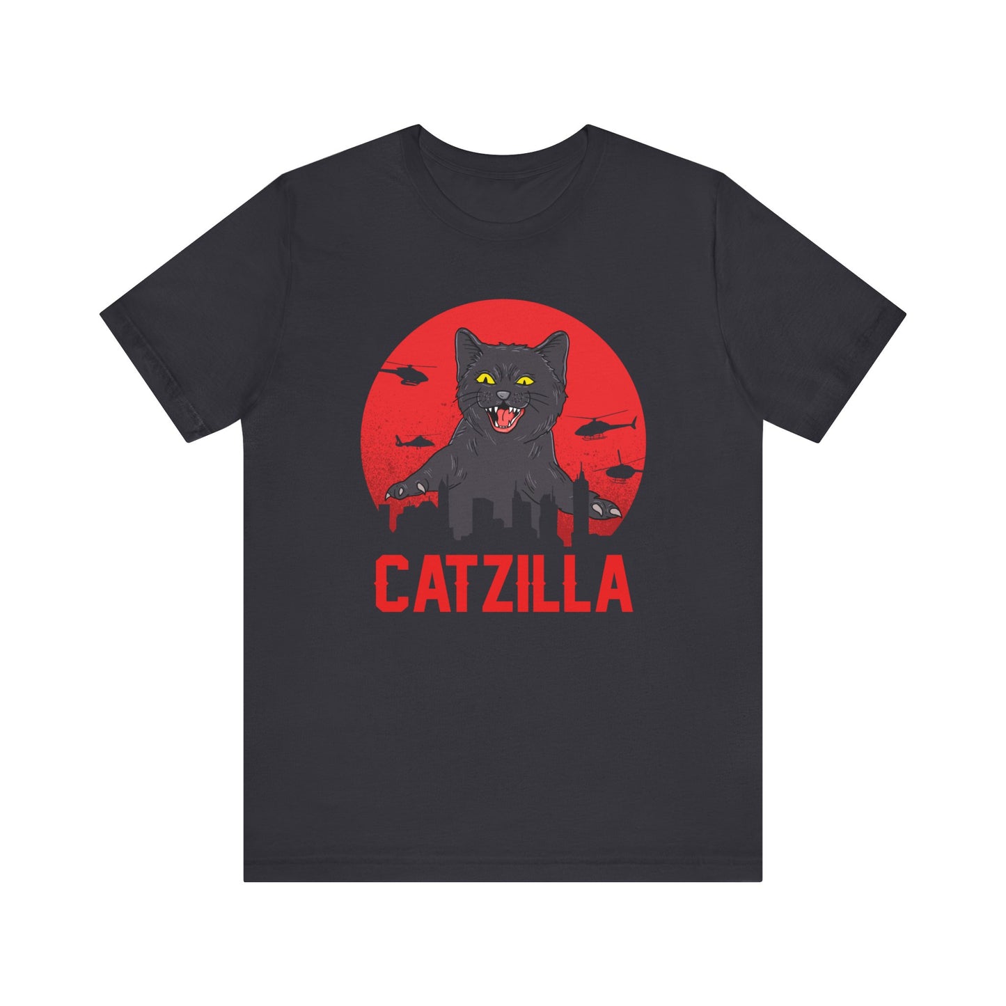 Catzilla T-shirt, Cat Lover Tshirt, Cat Mom Shirt, Animal Unisex Shirt, Pet Crewneck Shirt, Short Sleeve Tee, Gift for Him, Gift for Her