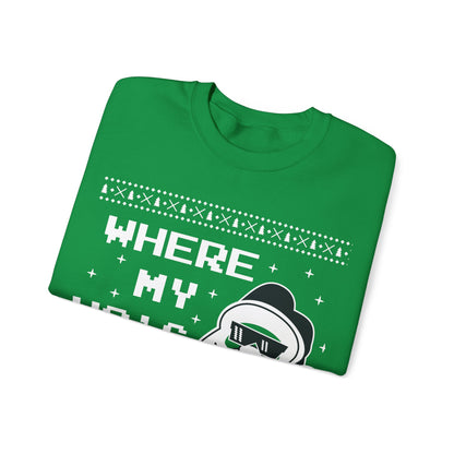 Funny Santa 'Where My Ho's At?' Sweatshirt - Festive Christmas Apparel