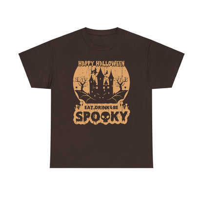 Happy Halloween Eat, Drink & Be Spooky T-Shirt - Festive Costume Tee