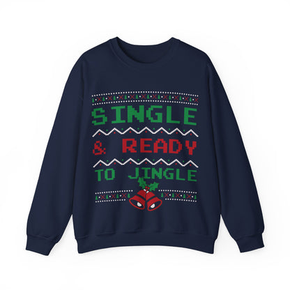 Single and Ready to Jingle Christmas Sweatshirt - Festive Holiday Apparel