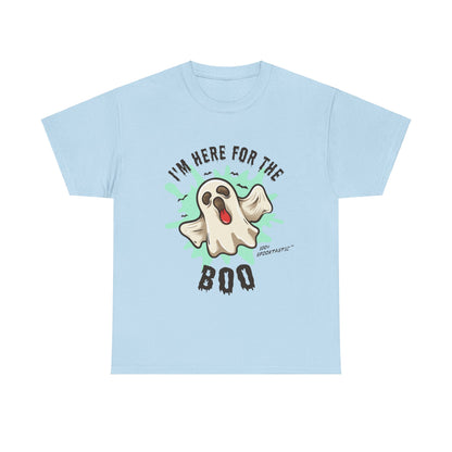 Funny Halloween T-shirt - I'm Here for the BOO - Spooky Ghost Shirt - Halloween Costume Tee