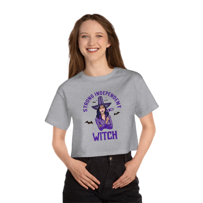 Empowering Cropped Witch Shirt - Strong Independent Witch