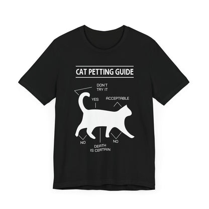 Cat Petting Guide T-shirt, Pet Tshirt, Animal Shirt, Cat Unisex Shirt, Crewneck Shirt, Short Sleeve Tee, Gift for Him, Gift for Her