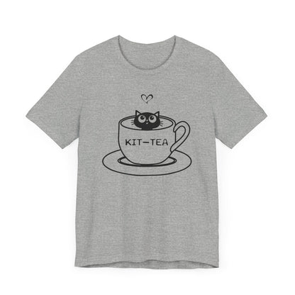 Kit Tea T-shirt, Cat Tshirt, Pet lover Shirt, Unisex Shirt, Crewneck Shirt, Short Sleeve Tee, Gift for Him, Gift for Her