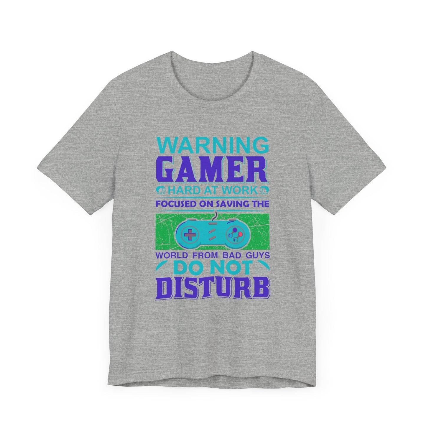 Warning Gamer Hard At Work T-shirt, Game Tshirt, Game Lover Shirt, Unisex Shirt, Crewneck Shirt, Short Sleeve Tee, Gift for Him