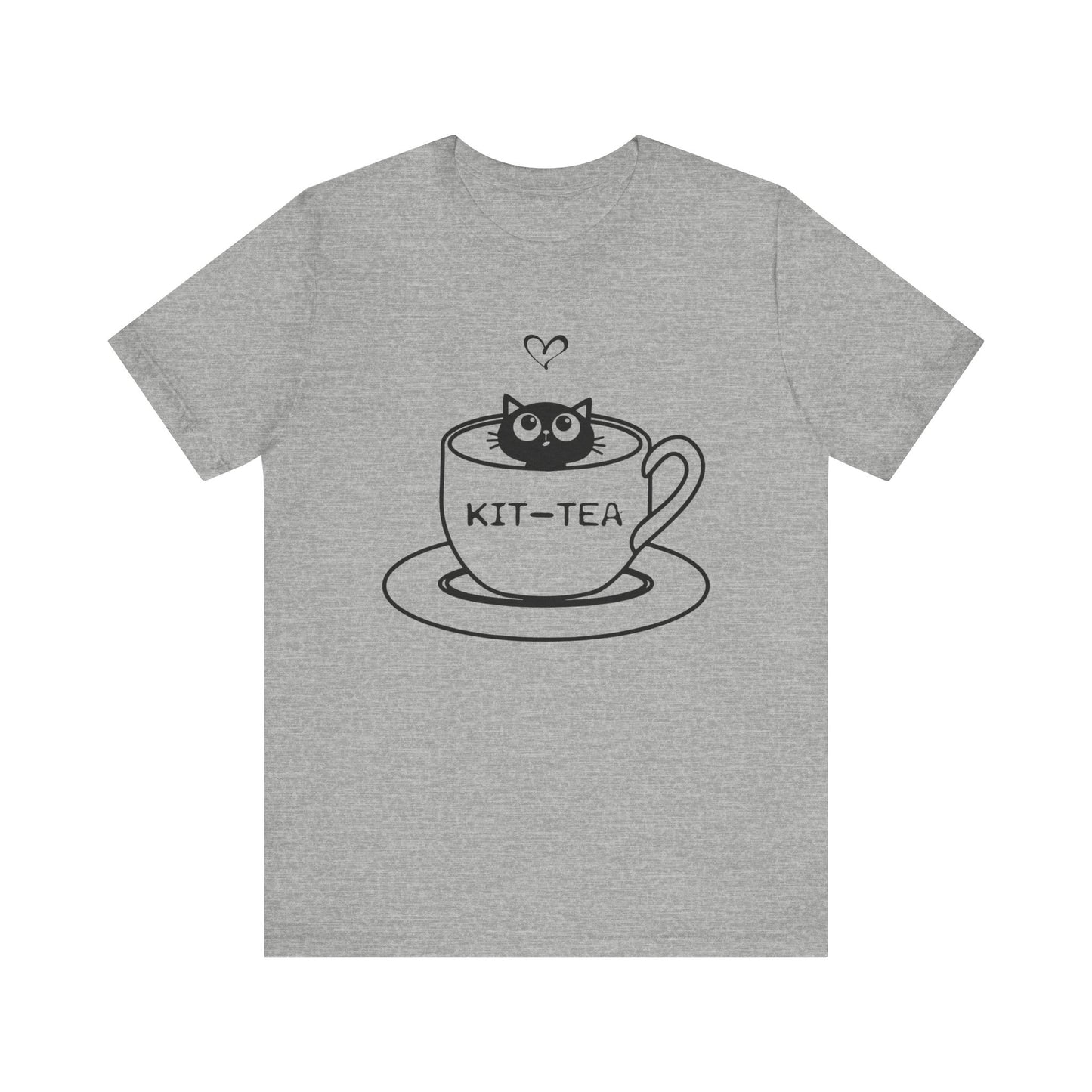 Kit - Tea Cup T-shirt, Cat Tshirt, Animal Shirt, Cat Lover Unisex Shirt, Crewneck Shirt, Short Sleeve Tee, Gift for Him, Gift for Her