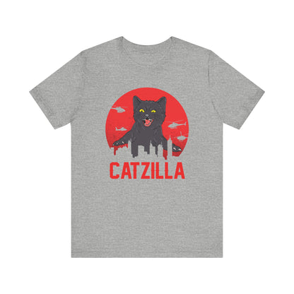 Catzilla T-shirt, Cat Lover Tshirt, Cat Mom Shirt, Animal Unisex Shirt, Pet Crewneck Shirt, Short Sleeve Tee, Gift for Him, Gift for Her