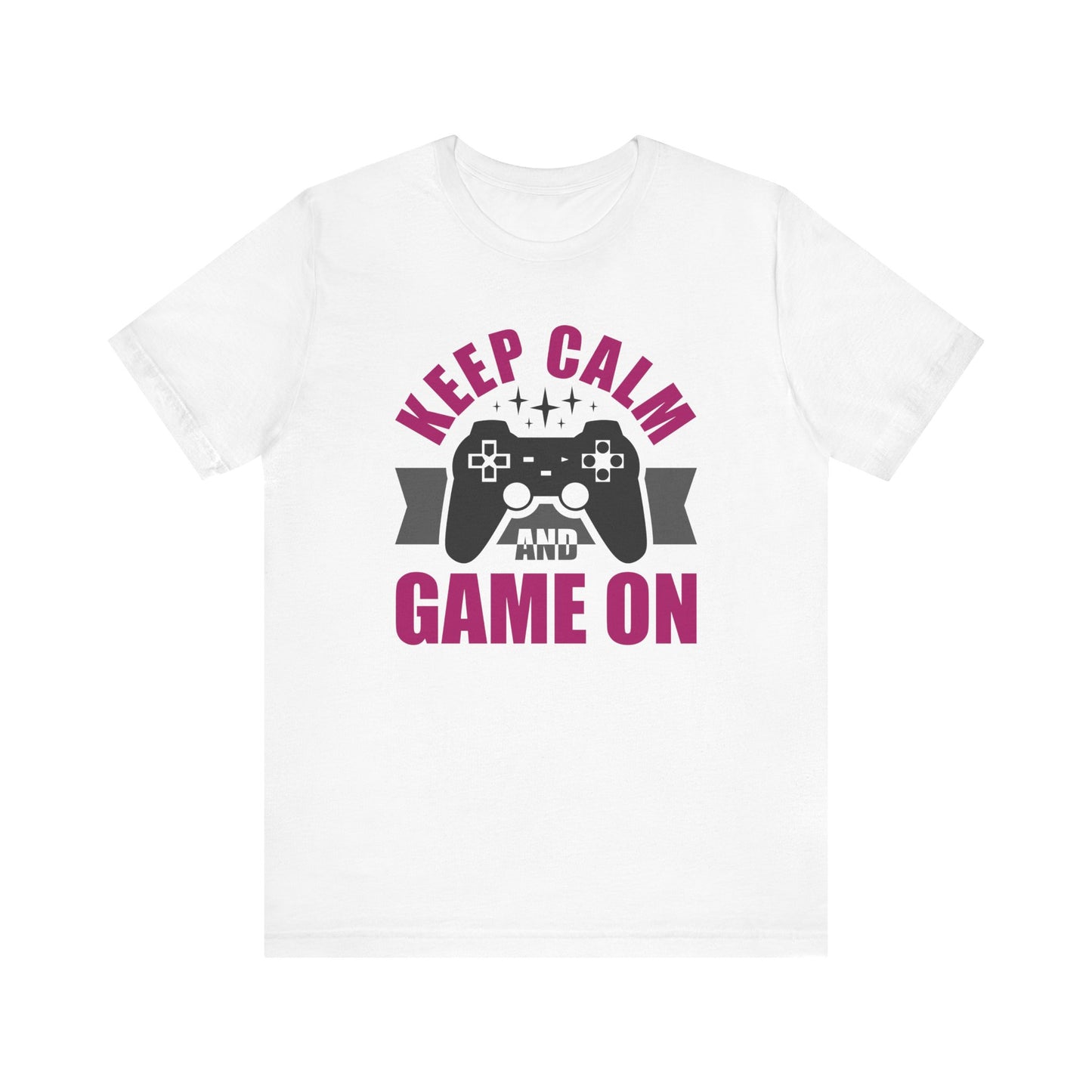 Keep Calm And Game On T-shirt, Keep Calm Tshirt, Gameboy Shirt, Gaming Unisex Shirt, Game Crewneck Shirt, Short Sleeve Tee, Gift for Him