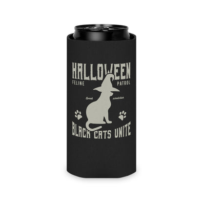 Halloween Black Cats Unite Can Cooler