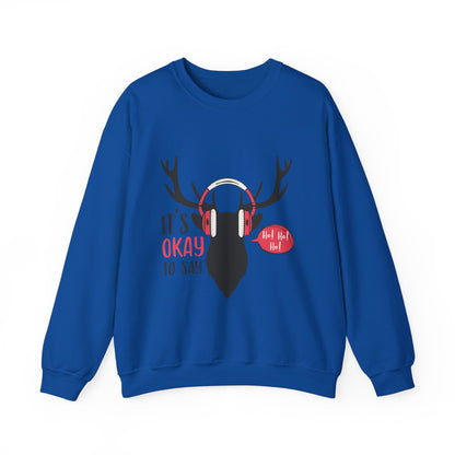 Festive Moose DJ Sweatshirt.  Embrace the Holiday Vibes!