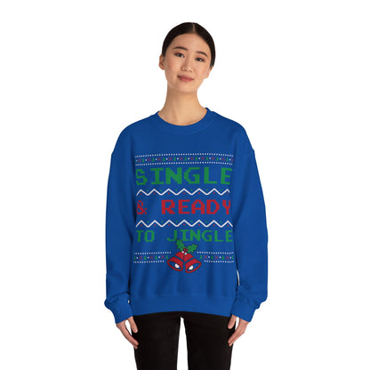 Single and Ready to Jingle Christmas Sweatshirt - Festive Holiday Apparel