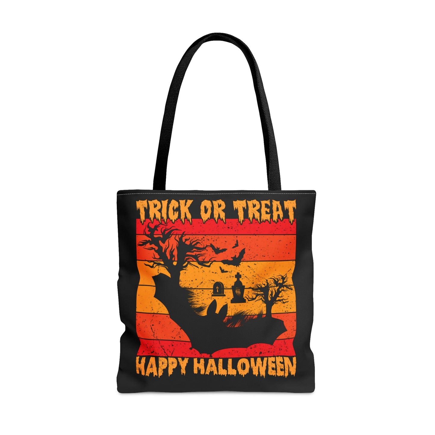 Halloween Candy Bag - 'Trick or Treat Happy Halloween' - Spooky Tote Bag for Sweets Collection