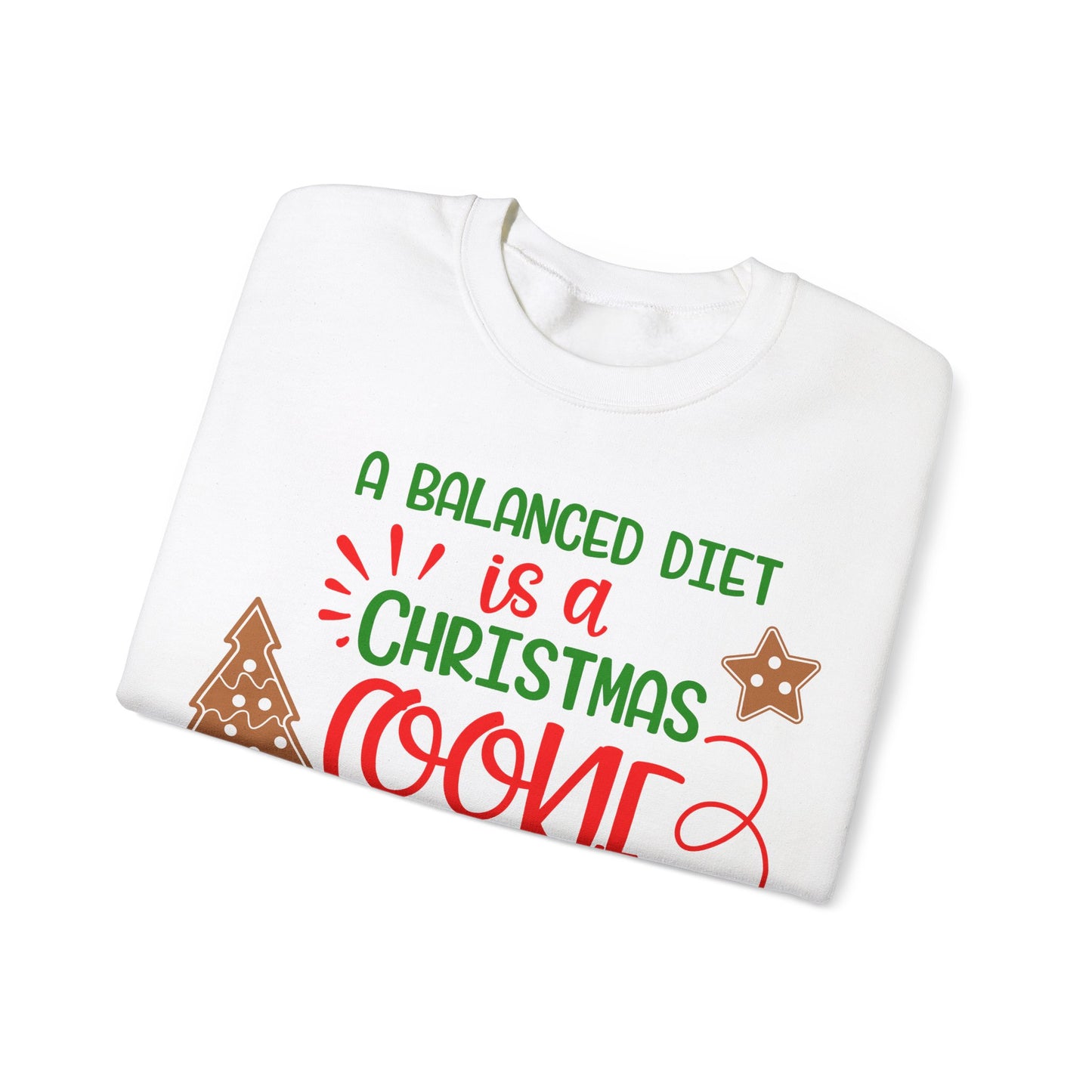 Indulgent 'Balanced Diet' Christmas Cookie Sweatshirt