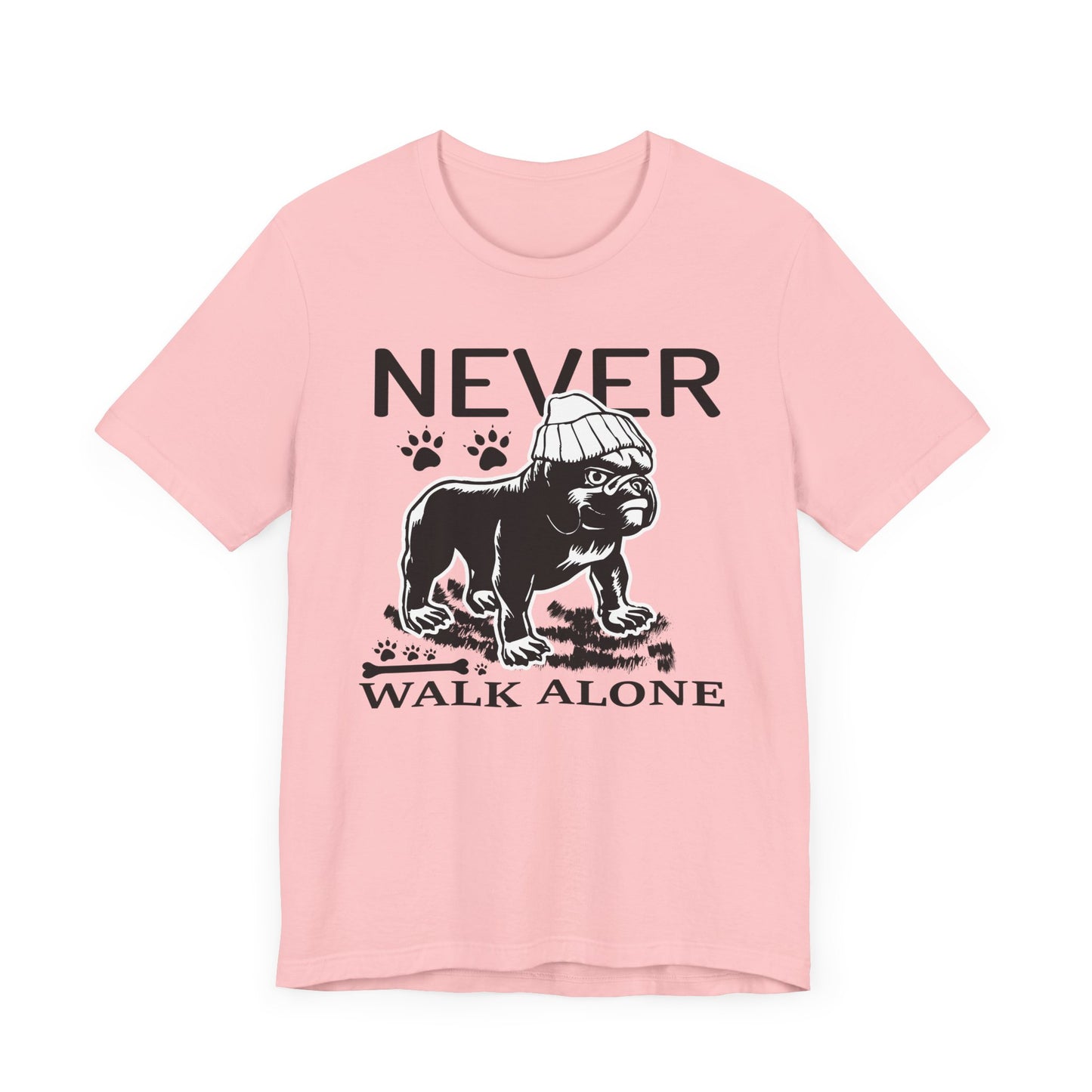 Never Walk Alone T-shirt, Dog Tshirt, Dog Lover Shirt, Animal Unisex Shirt, Crewneck Shirt, Short Sleeve Tee, Gift for Him, Gift for Her