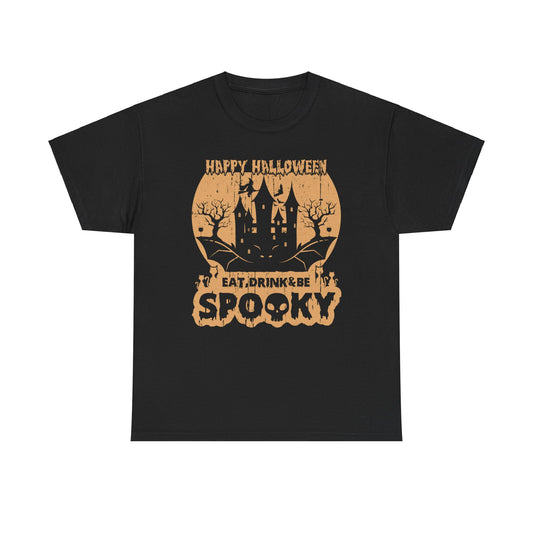 Happy Halloween Eat, Drink & Be Spooky T-Shirt - Festive Costume Tee