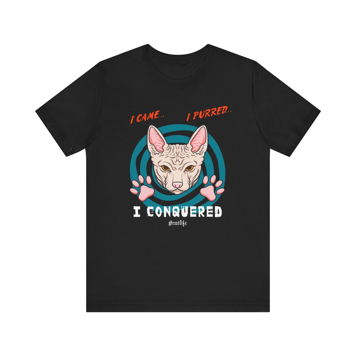 I Came I Purred I Conquered T-shirt, Cat Tshirt, Animal Shirt, Unisex Shirt, Crewneck Shirt, Short Sleeve Tee, Gift for Him, Gift for Her