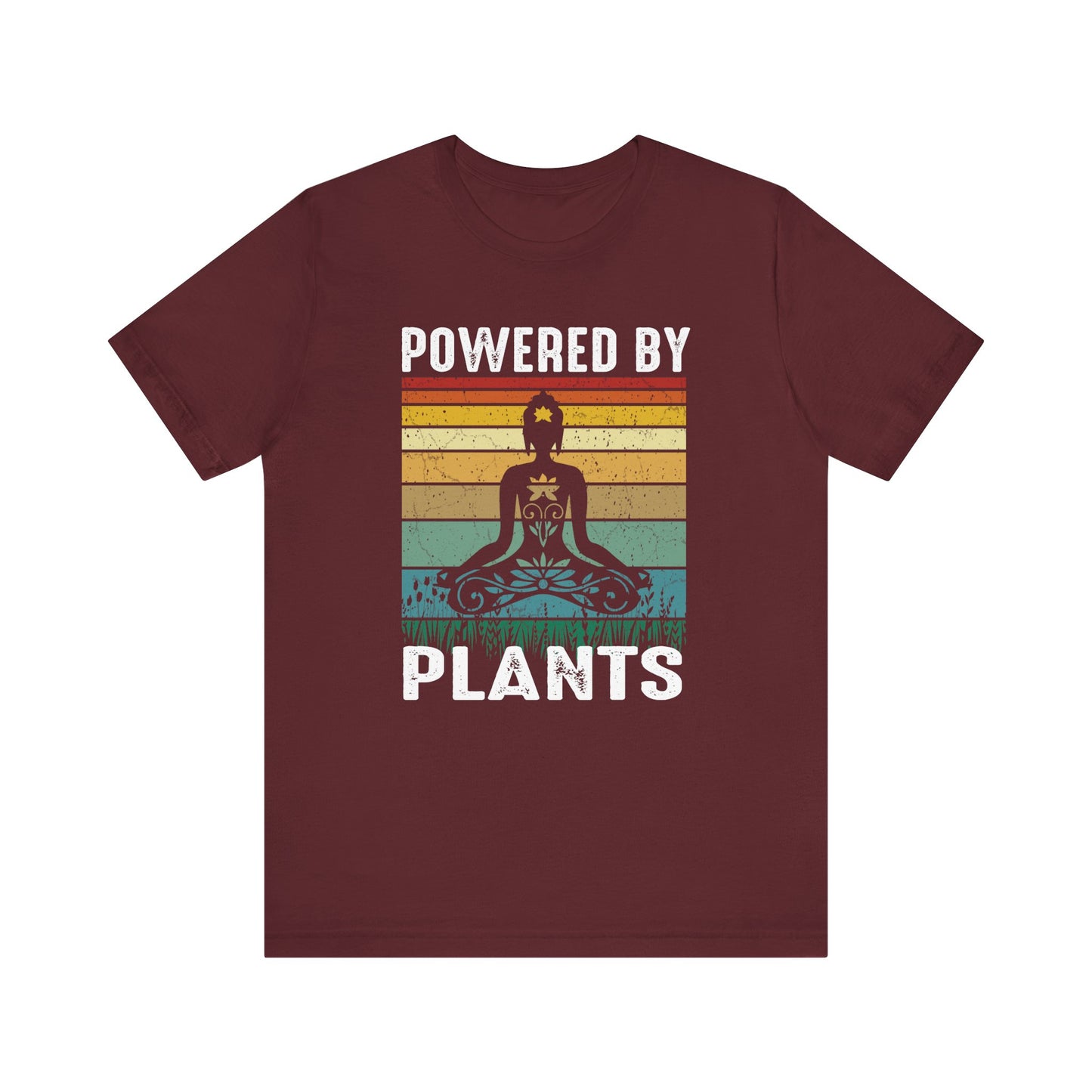 Powered By Plants T-shirt, Meditation Tshirt, Yoga Shirt, Unisex Shirt, Crewneck Shirt, Short Sleeve Tee, Gift for Him, Gift for Her