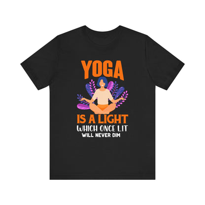 Yoga Is A Light T-shirt, Meditation Tshirt, Yoga Day Shirt, Unisex Shirt, Crewneck Shirt, Short Sleeve Tee, Gift for Him, Gift for Her