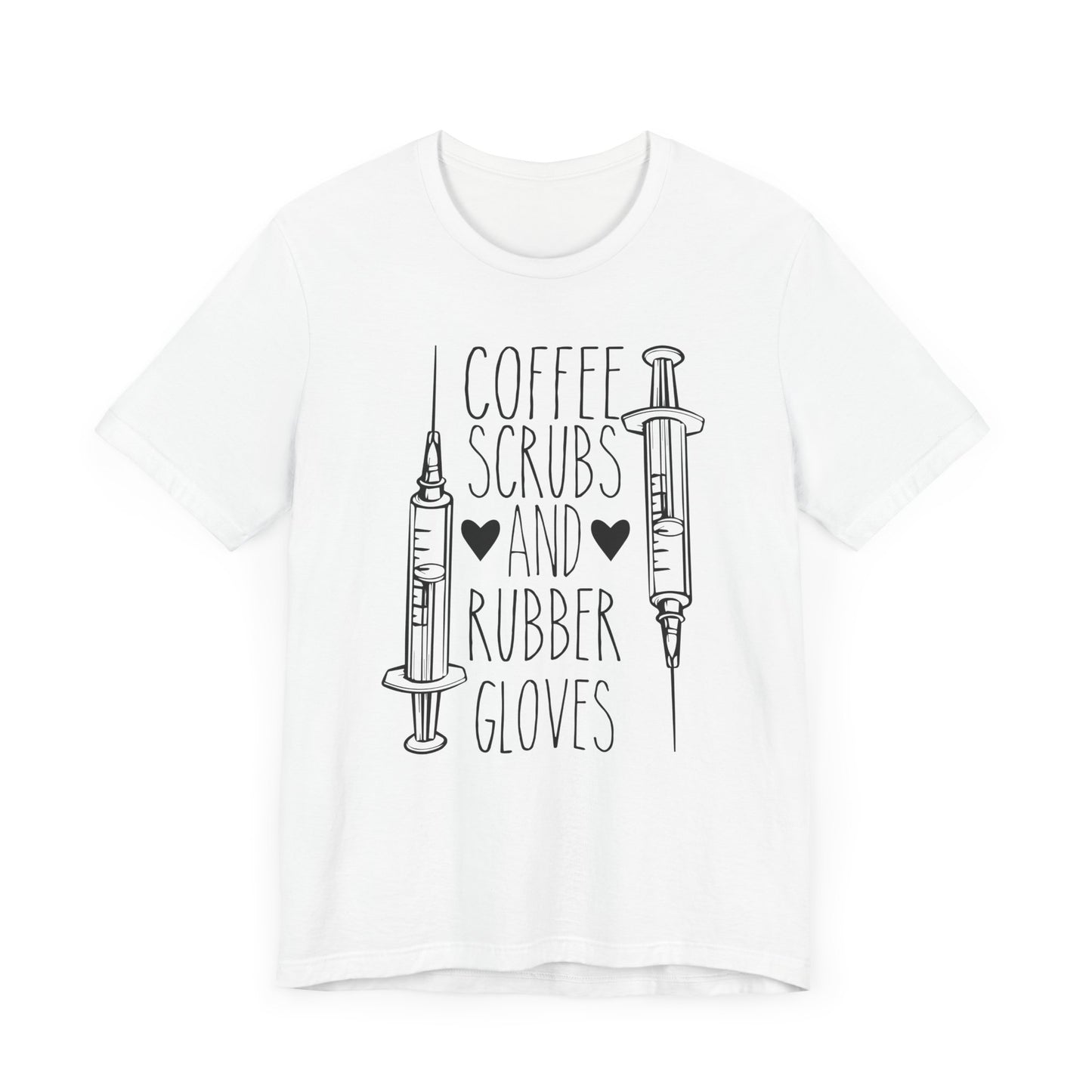 Coffee Scrubs And Rubber Gloves T-shirt, Doctor Shirt, Unisex Shirt, Crewneck Shirt, Short Sleeve Tee, Gift for Him, Gift for Her