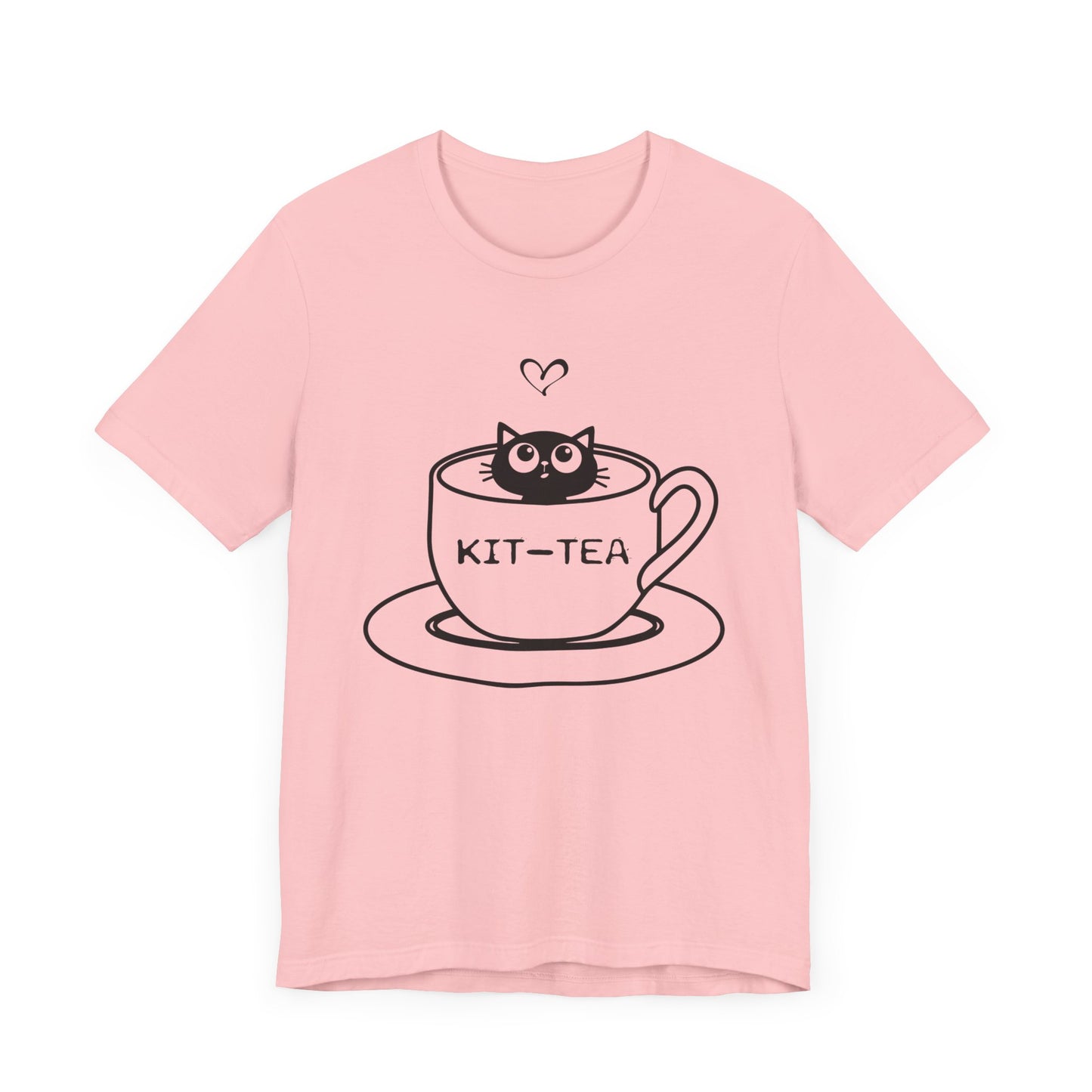 Kit - Tea Cup T-shirt, Cat Tshirt, Animal Shirt, Cat Lover Unisex Shirt, Crewneck Shirt, Short Sleeve Tee, Gift for Him, Gift for Her