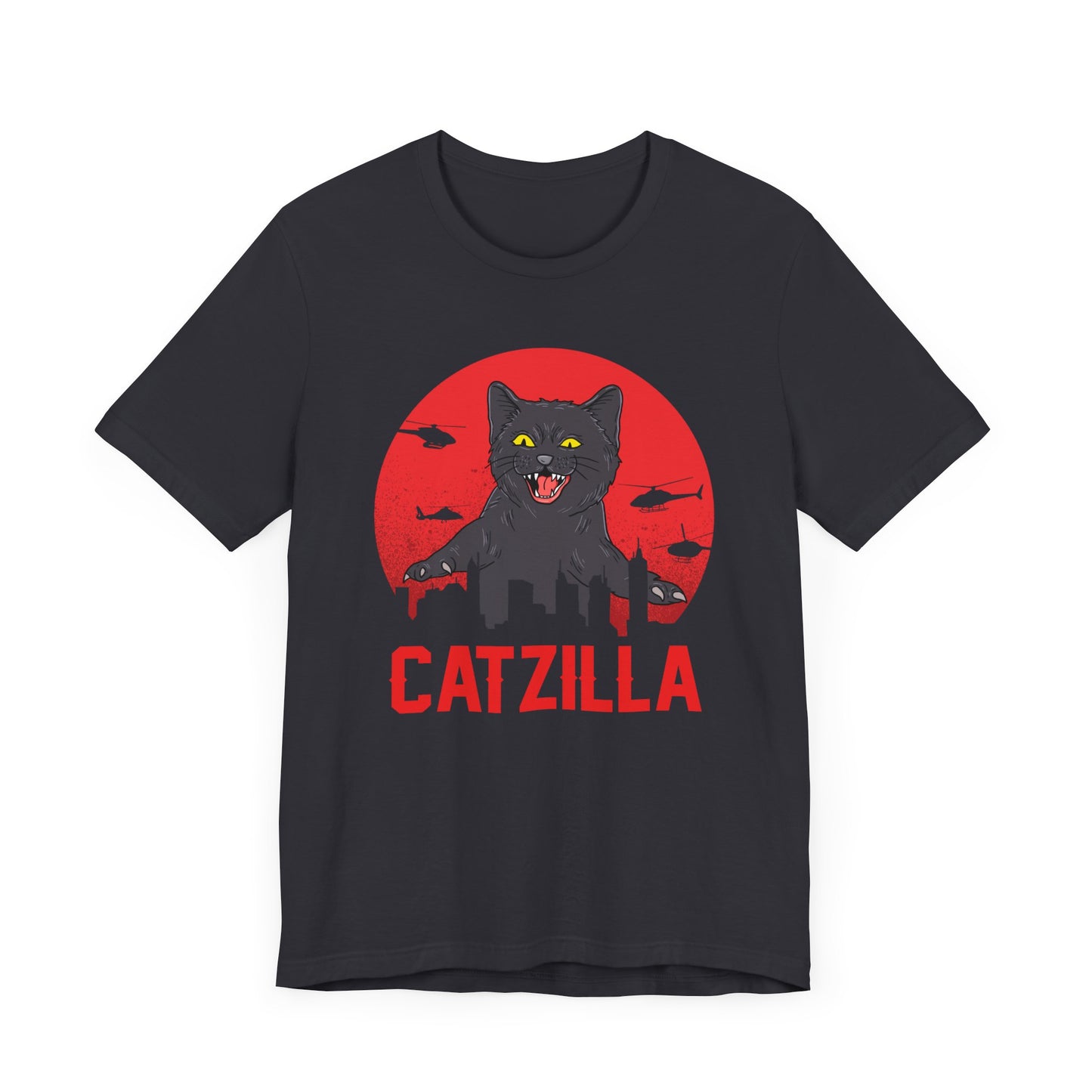 Catzilla T-shirt, Cat Lover Tshirt, Cat Mom Shirt, Animal Unisex Shirt, Pet Crewneck Shirt, Short Sleeve Tee, Gift for Him, Gift for Her