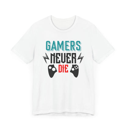 Gamers Never Die T-shirt, Gameboy Tshirt, Gaming Shirt, Game Lover Unisex Shirt, Game Passion Crewneck Shirt, Short Sleeve Tee, Gift for Him