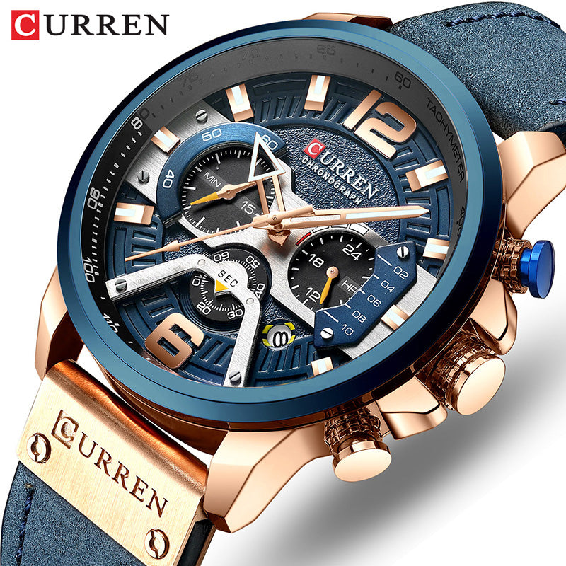 Curren Mens Watch with Chronograph with Box