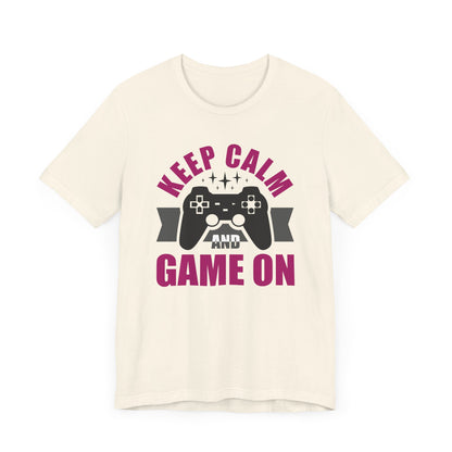 Keep Calm And Game On T-shirt, Keep Calm Tshirt, Gameboy Shirt, Gaming Unisex Shirt, Game Crewneck Shirt, Short Sleeve Tee, Gift for Him