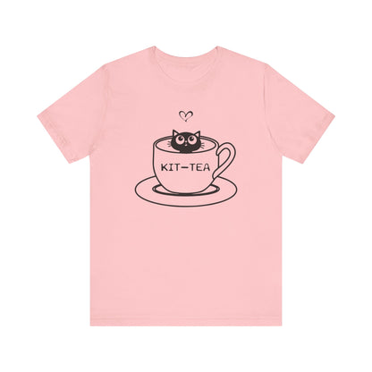 Kit Tea T-shirt, Cat Tshirt, Pet lover Shirt, Unisex Shirt, Crewneck Shirt, Short Sleeve Tee, Gift for Him, Gift for Her