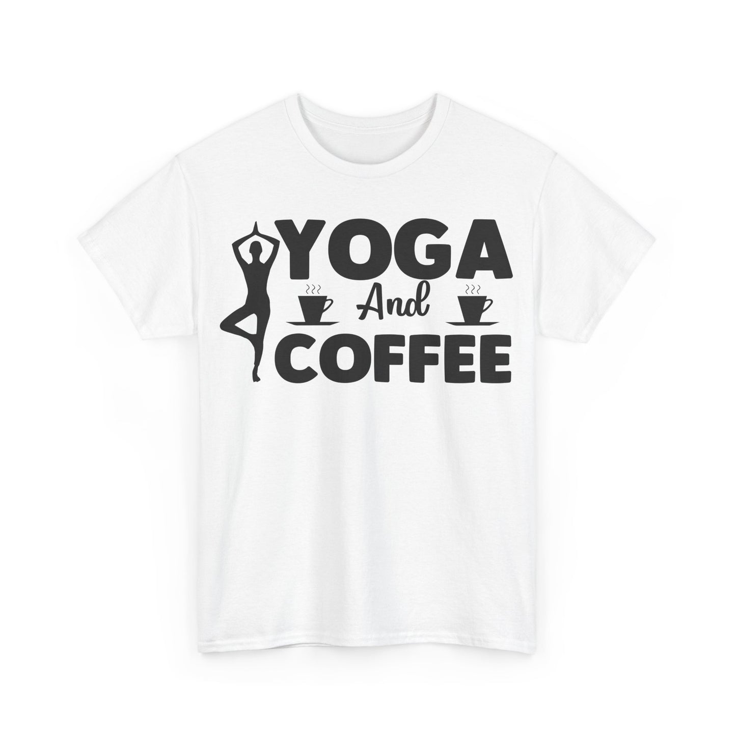 Yoga and Coffee T-Shirt | Mindfulness Tee | Caffeine Lover's Apparel