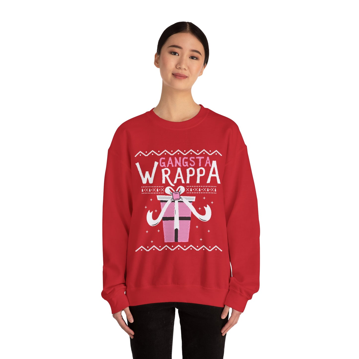 Gangsta Wrappa Gift Box Sweatshirt - Unwrap Festive Style!