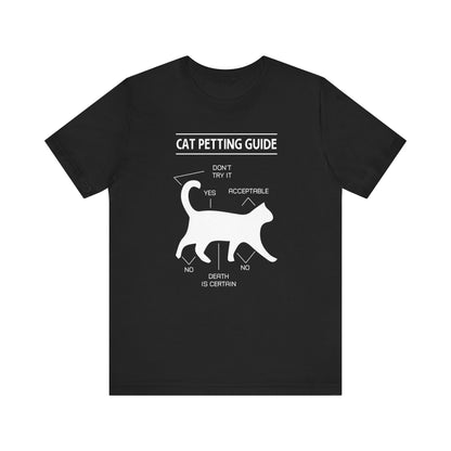 Cat Petting Guide T-shirt, Cat Tshirt, Pet Shirt, Unisex Shirt, Crewneck Shirt, Short Sleeve Tee, Gift for Him, Gift for Her