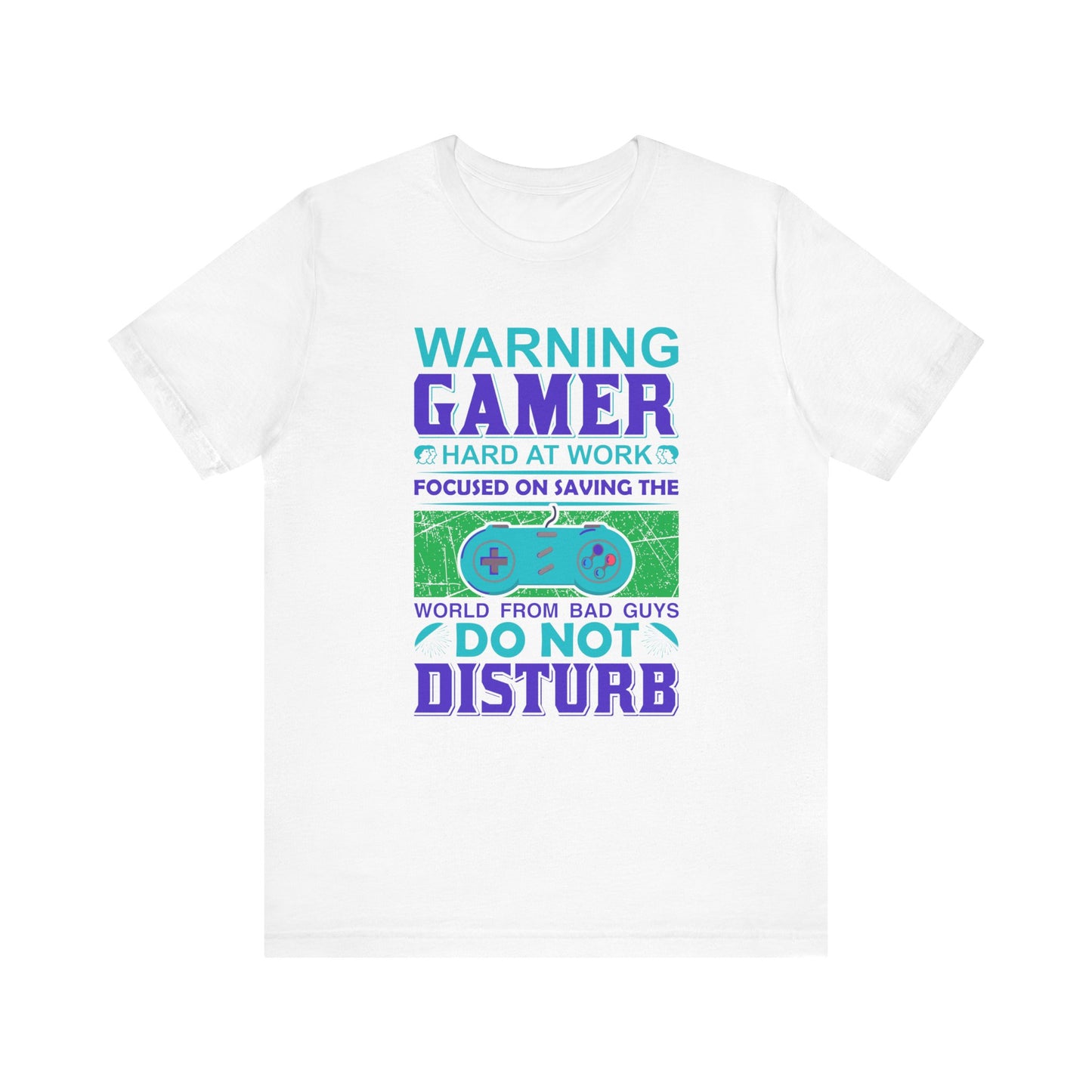 Warning Gamer Hard At Work T-shirt, Game Tshirt, Game Lover Shirt, Unisex Shirt, Crewneck Shirt, Short Sleeve Tee, Gift for Him