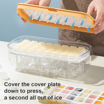 2pcs Ice Cube Maker Tray Box