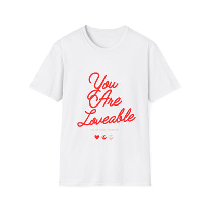 Empowering 'You Are Loveable' T-shirt | Positive Affirmation Tee