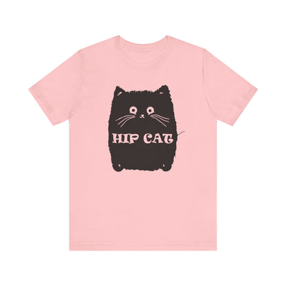 Hip Cat T-shirt, Cat Lover Tshirt, Pet Shirt, Animal Unisex Shirt, Crewneck Shirt, Short Sleeve Tee, Gift for Him, Gift for Her