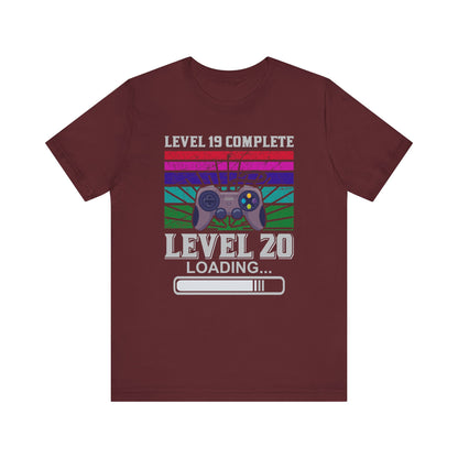 Level 19 Complete T-shirt, Gameboy Tshirt, Gaming Shirt, Game Lover Unisex Shirt, Crewneck Shirt, Short Sleeve Tee, Gift for Him