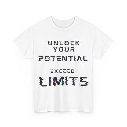 Unlock Your Potential, Exceed Limits, Motivational Shirt, Inspirational Tee, Empowering Apparel.